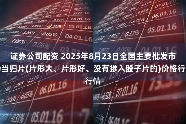 证券公司配资 2025年8月23日全国主要批发市场当归片(片形大、片形好、没有掺入股子片的)价格行情